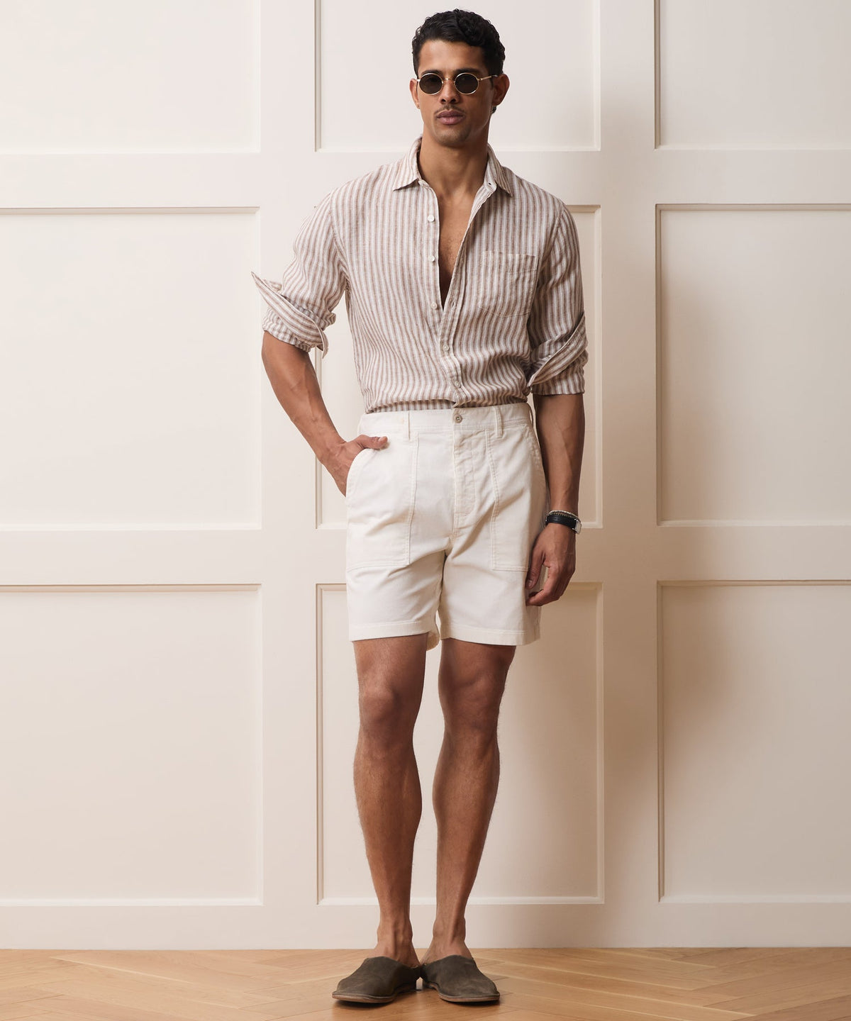 Todd Snyder 7" Corduroy Camp Short - Bisque