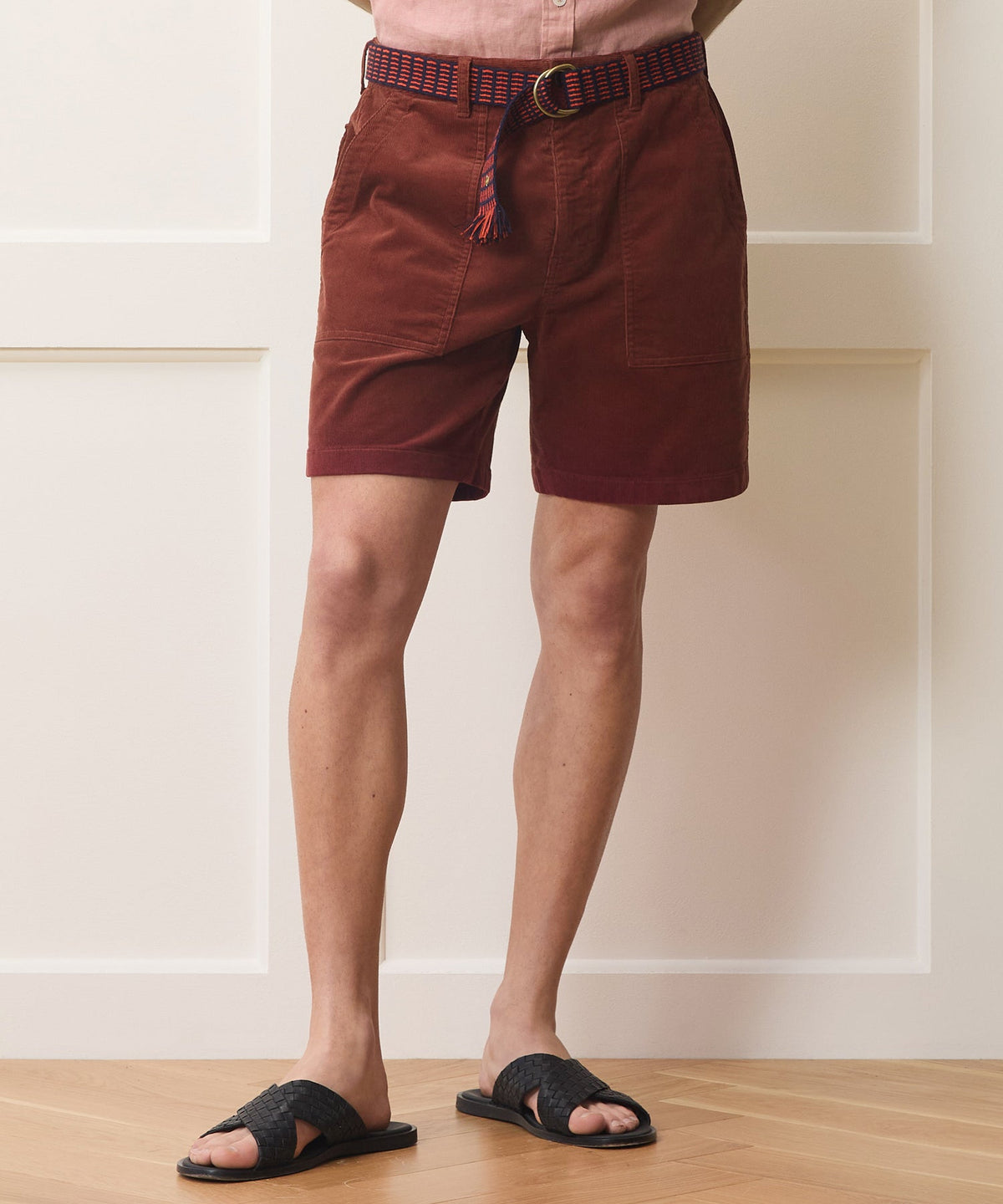 Todd Snyder 7" Corduroy Camp Short - Chocolate Cherry