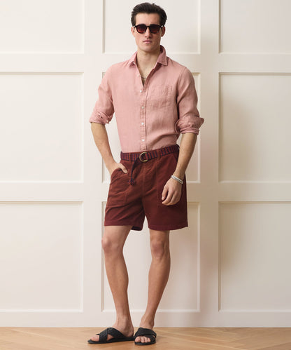 Todd Snyder 7" Corduroy Camp Short - Chocolate Cherry