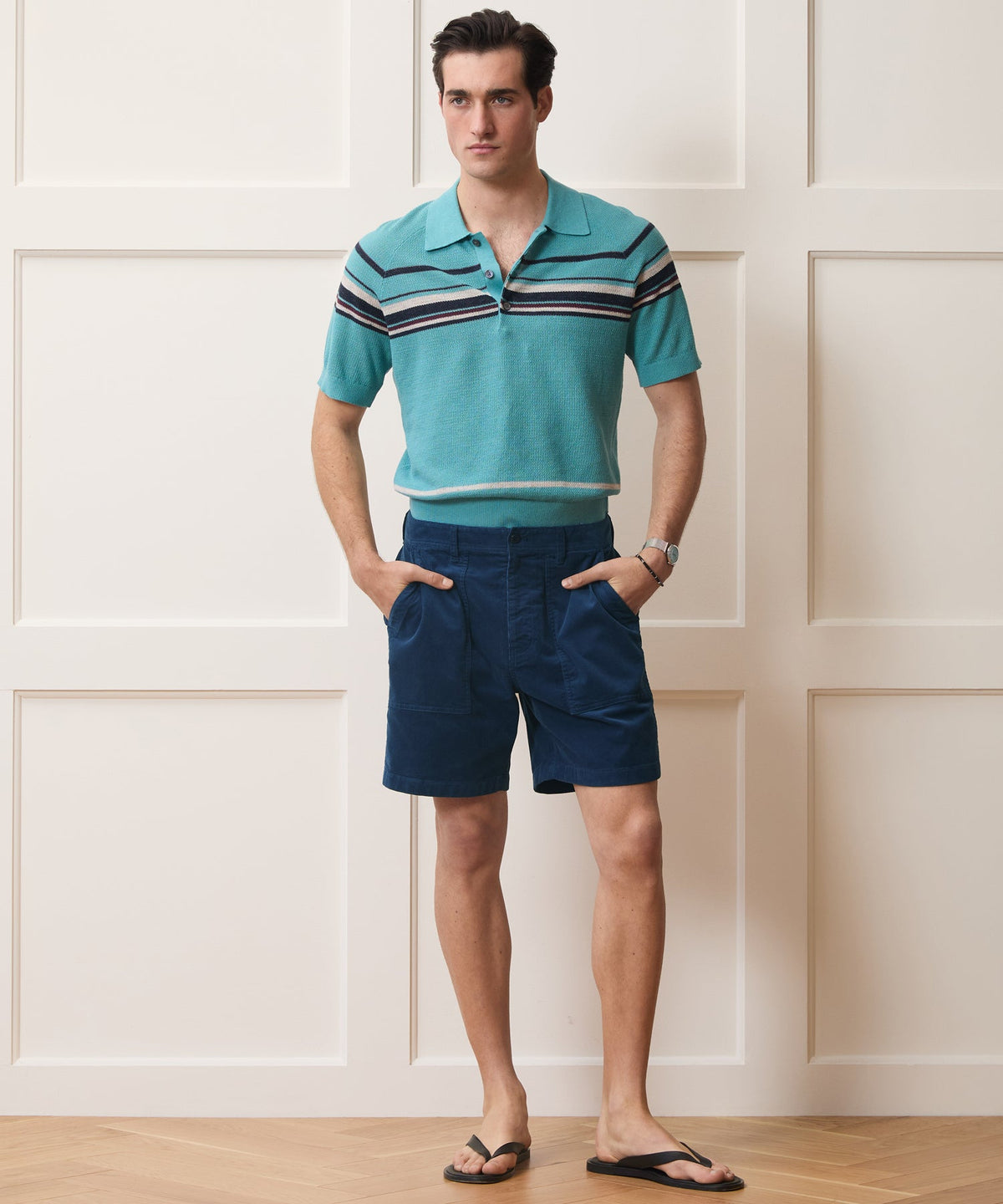Todd Snyder 7" Corduroy Camp Short - Cobalt