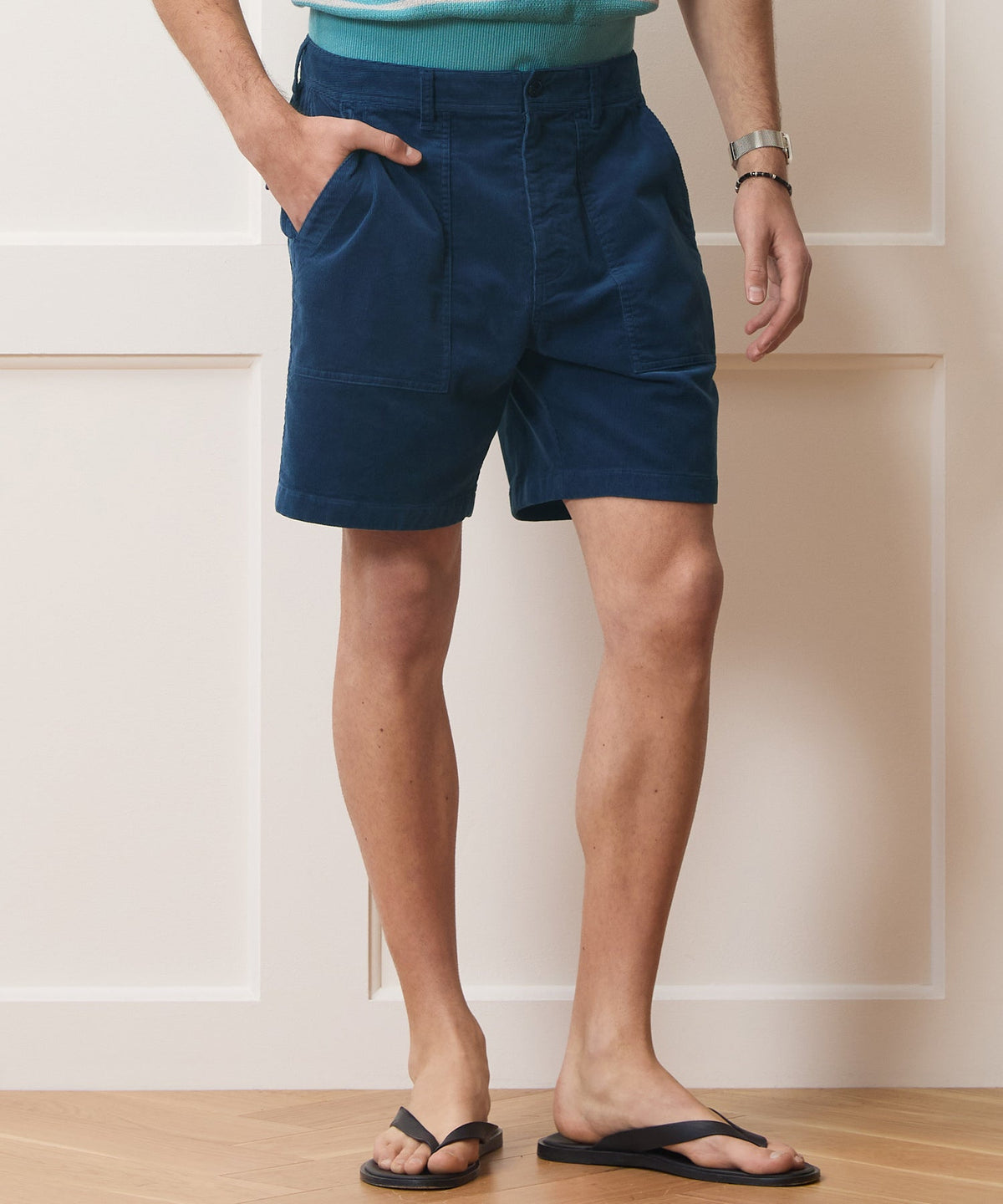 Todd Snyder 7" Corduroy Camp Short - Cobalt
