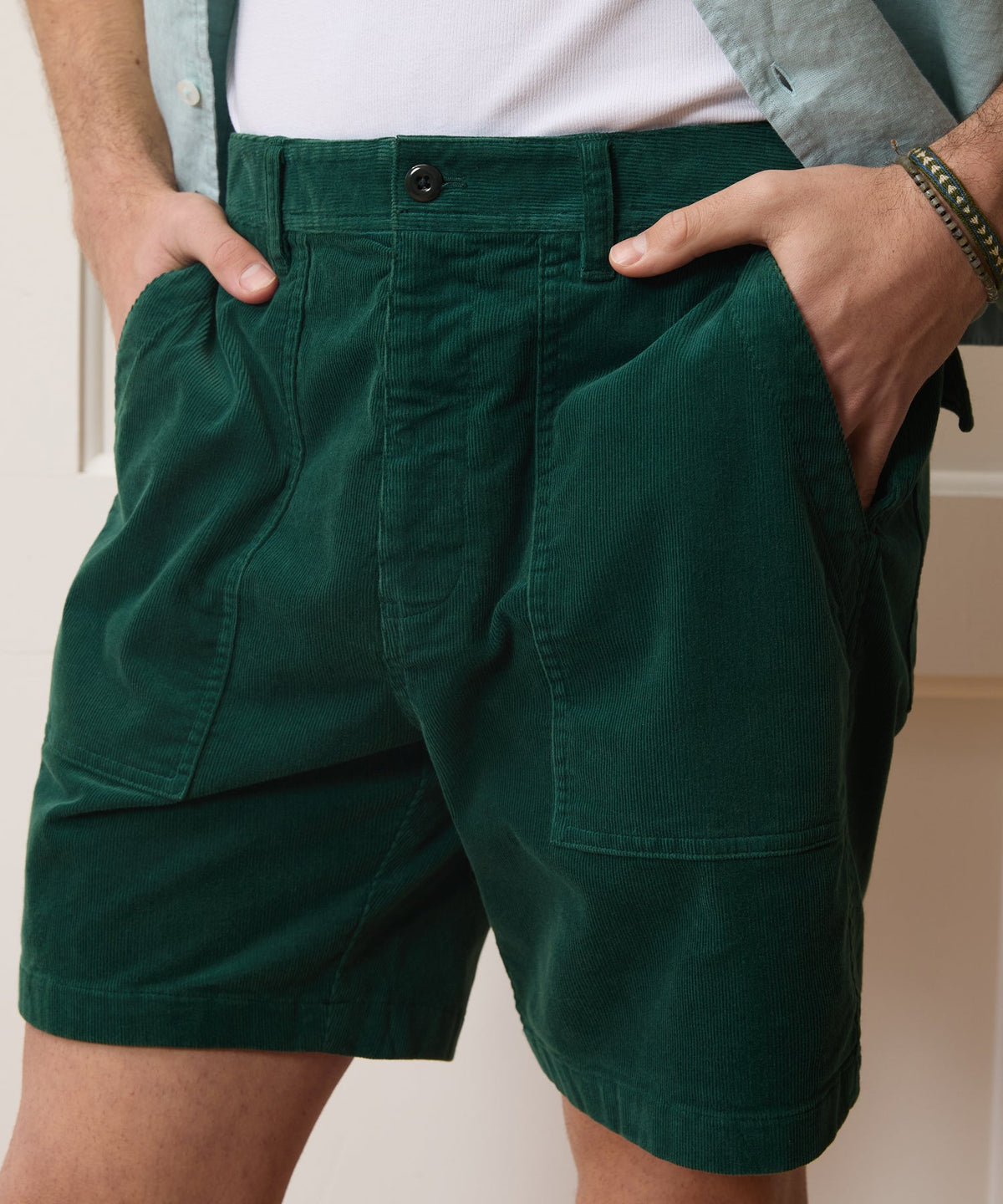Todd Snyder 7" Corduroy Camp Short - Dark Green