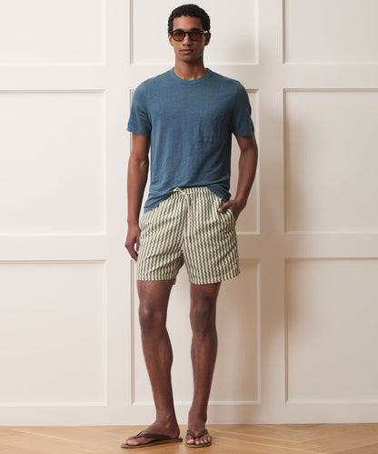 Todd Snyder 5" Montauk Swim Trunk - Olive