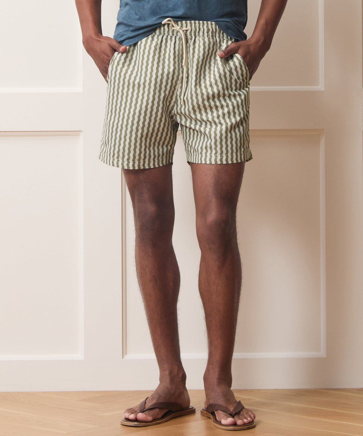 Todd Snyder 5" Montauk Swim Trunk - Olive