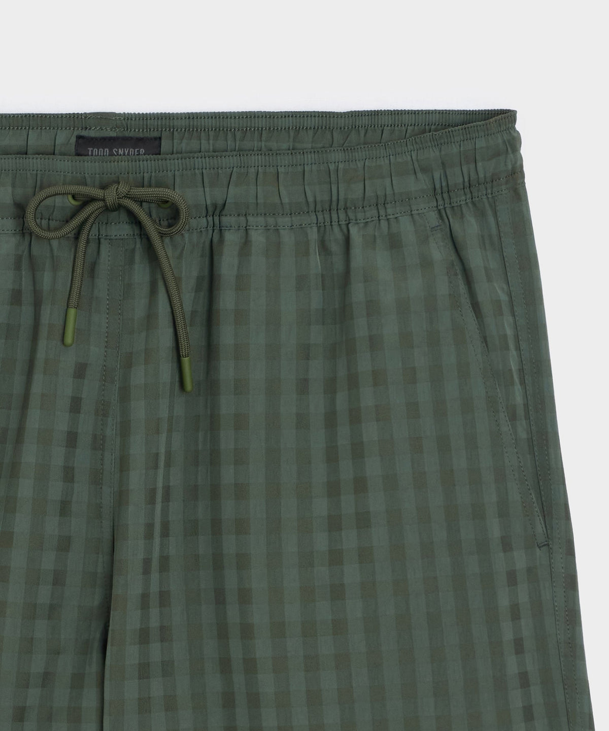 Todd Snyder 5" Seersucker Montauk Swim Trunk - Olive