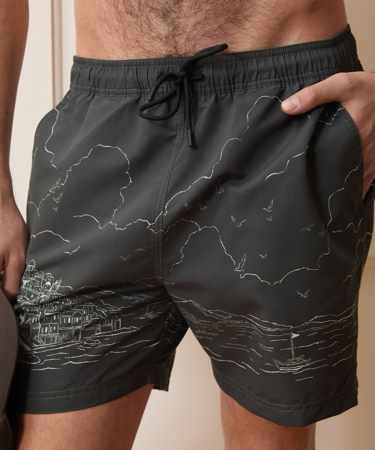 Todd Snyder 5" Montauk Swim Trunk - Black