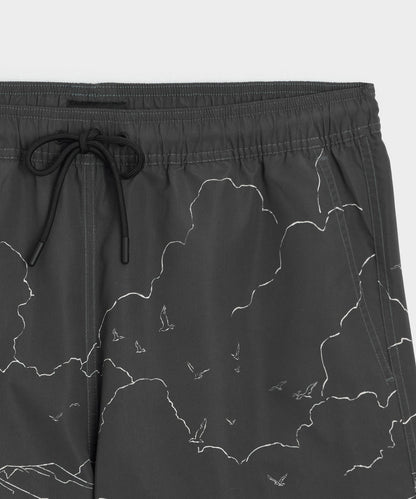 Todd Snyder 5" Montauk Swim Trunk - Black
