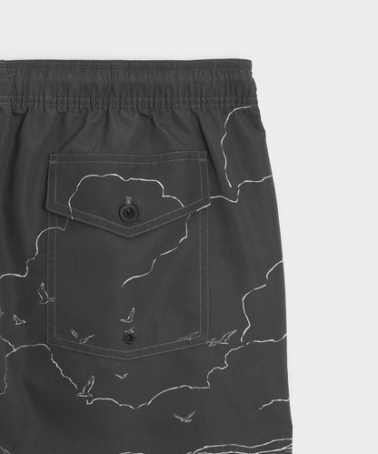 Todd Snyder 5" Montauk Swim Trunk - Black