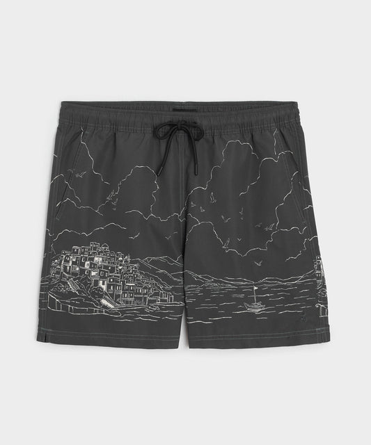 Todd Snyder 5" Montauk Swim Trunk - Black
