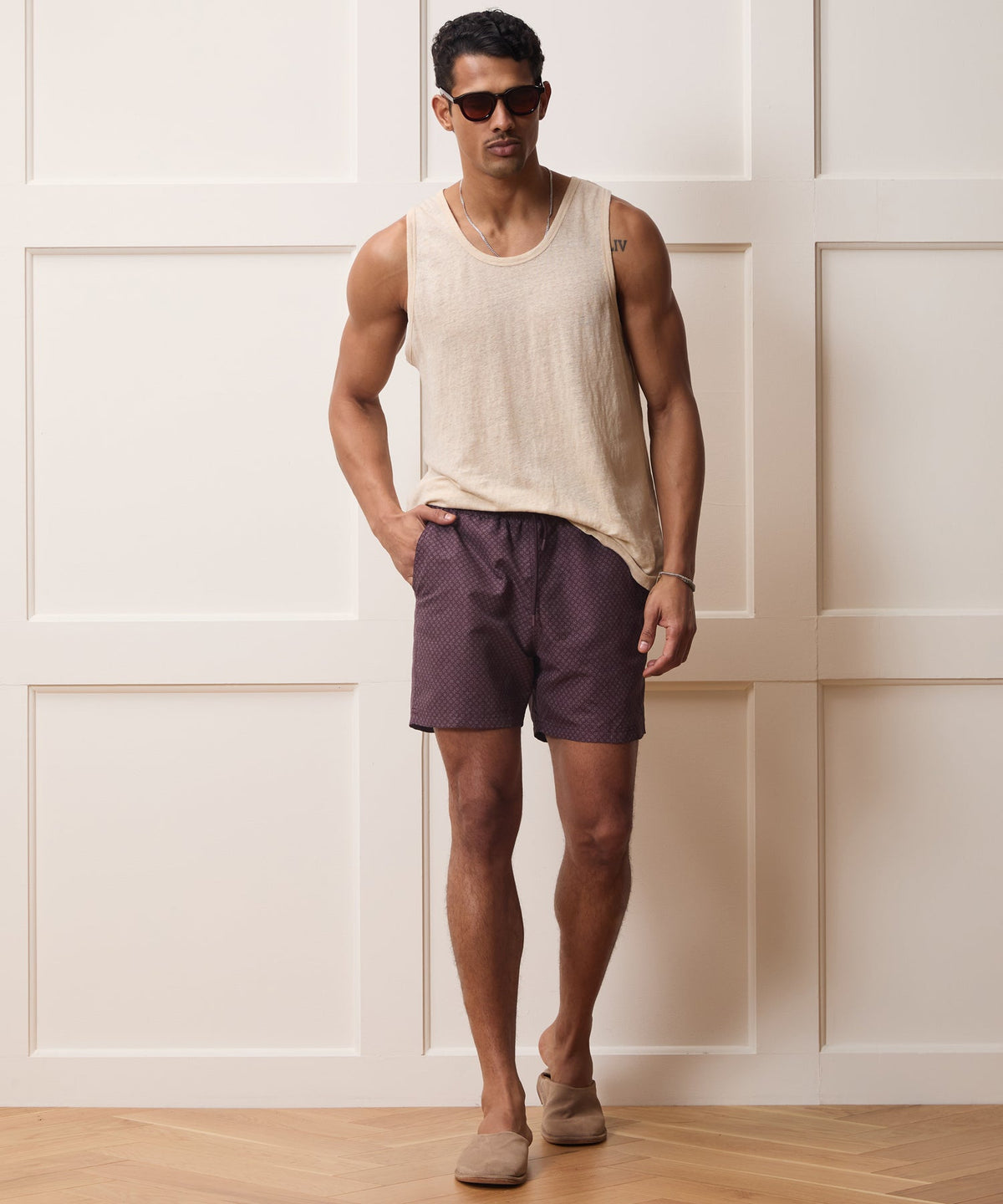 Todd Snyder 5" Montauk Swim Trunk - Merlot