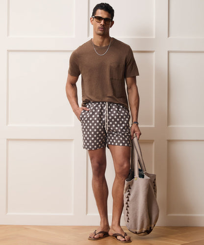 Todd Snyder 5" Montauk Swim Trunk - Brown