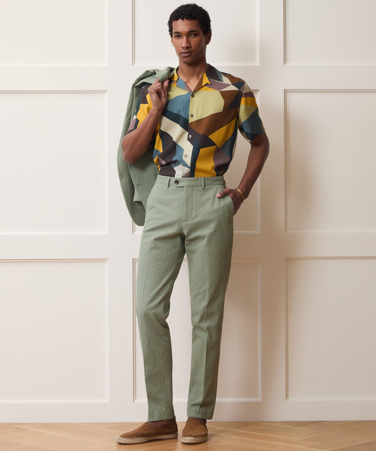 Todd Snyder Italian Seersucker Sutton Trouser - Seafoam