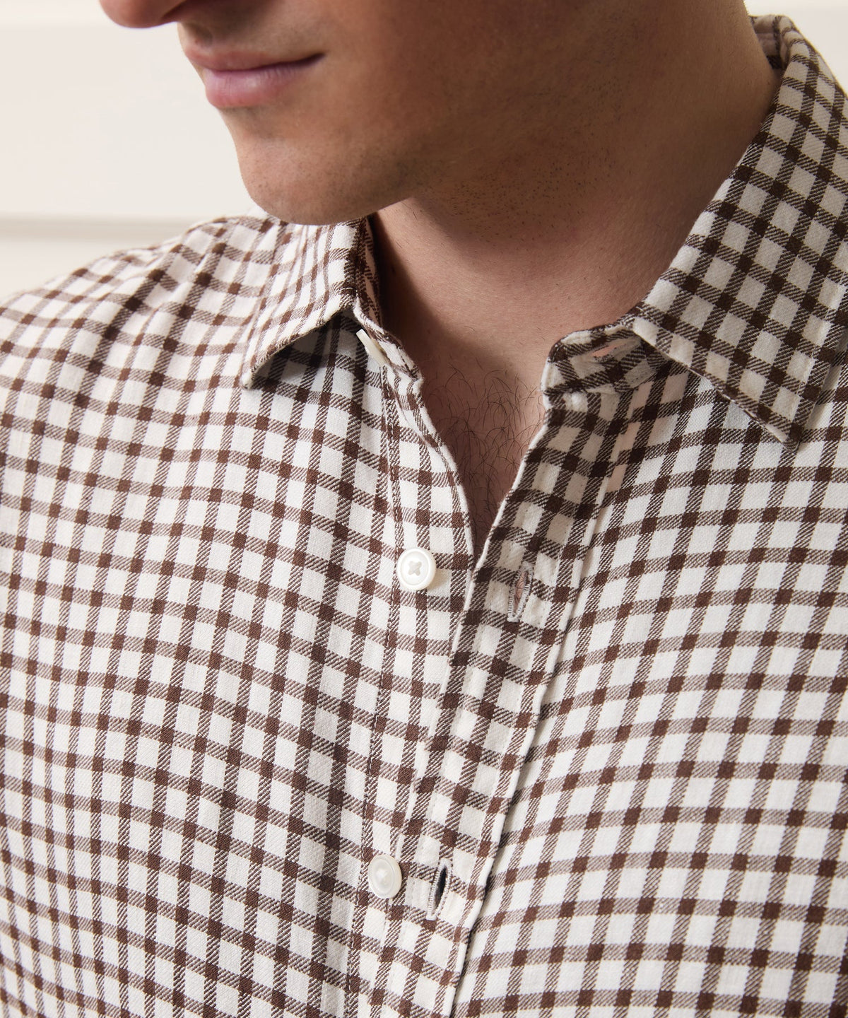Todd Snyder Linen Point Collar Shirt - Brown