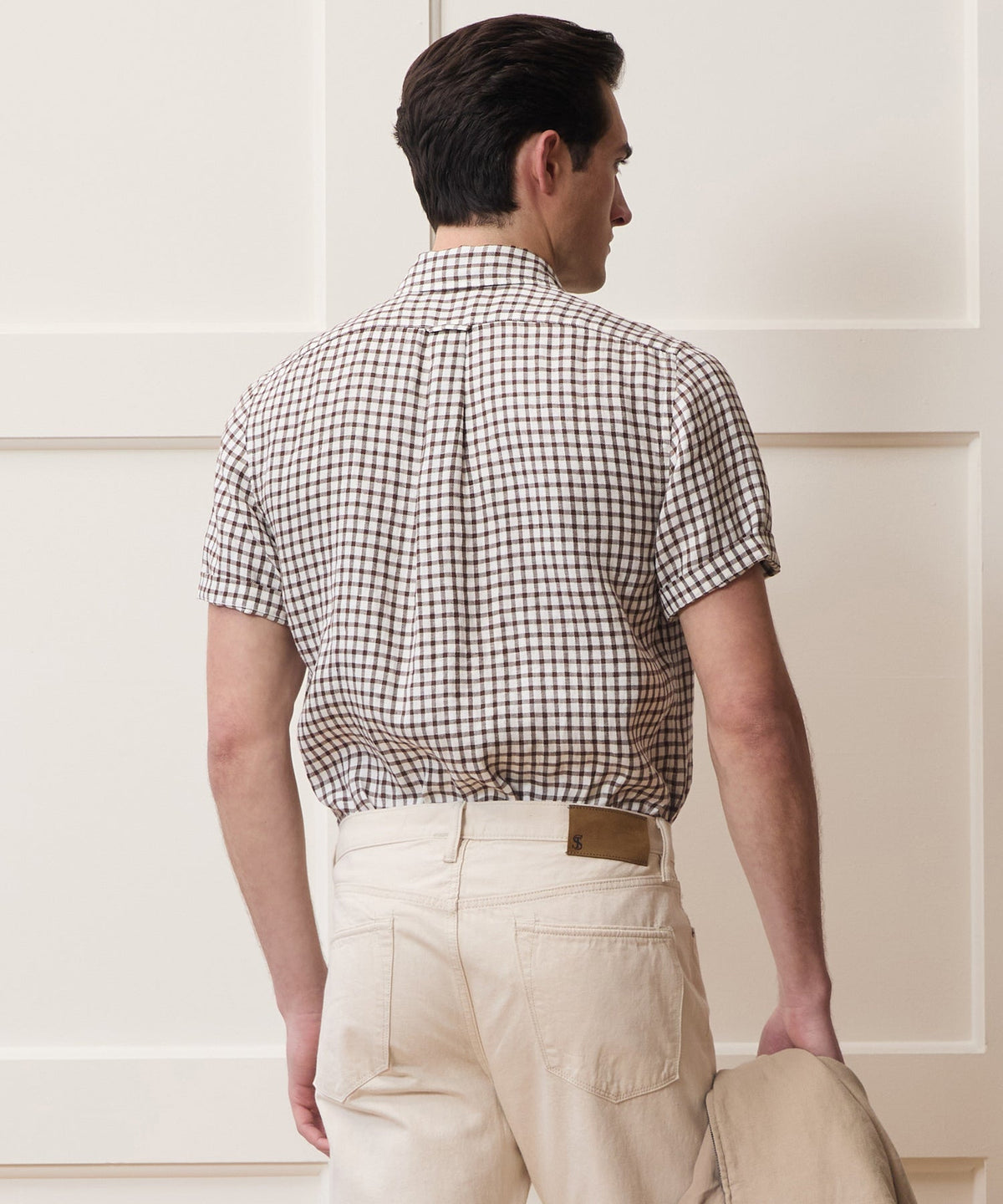 Todd Snyder Linen Point Collar Shirt - Brown