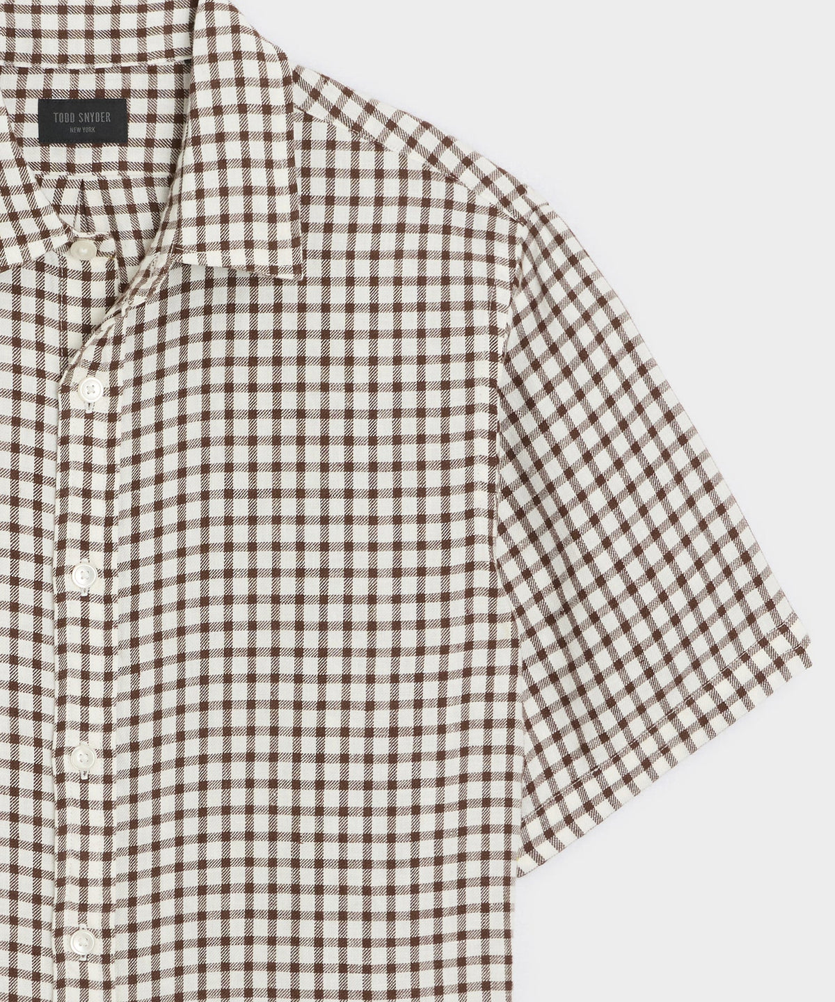 Todd Snyder Linen Point Collar Shirt - Brown