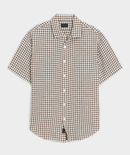 Todd Snyder Linen Point Collar Shirt - Brown