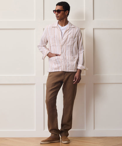 Todd Snyder Cotton-Linen Guayabera Shirt - Harvest