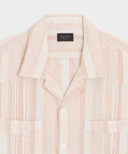 Todd Snyder Cotton-Linen Guayabera Shirt - Harvest