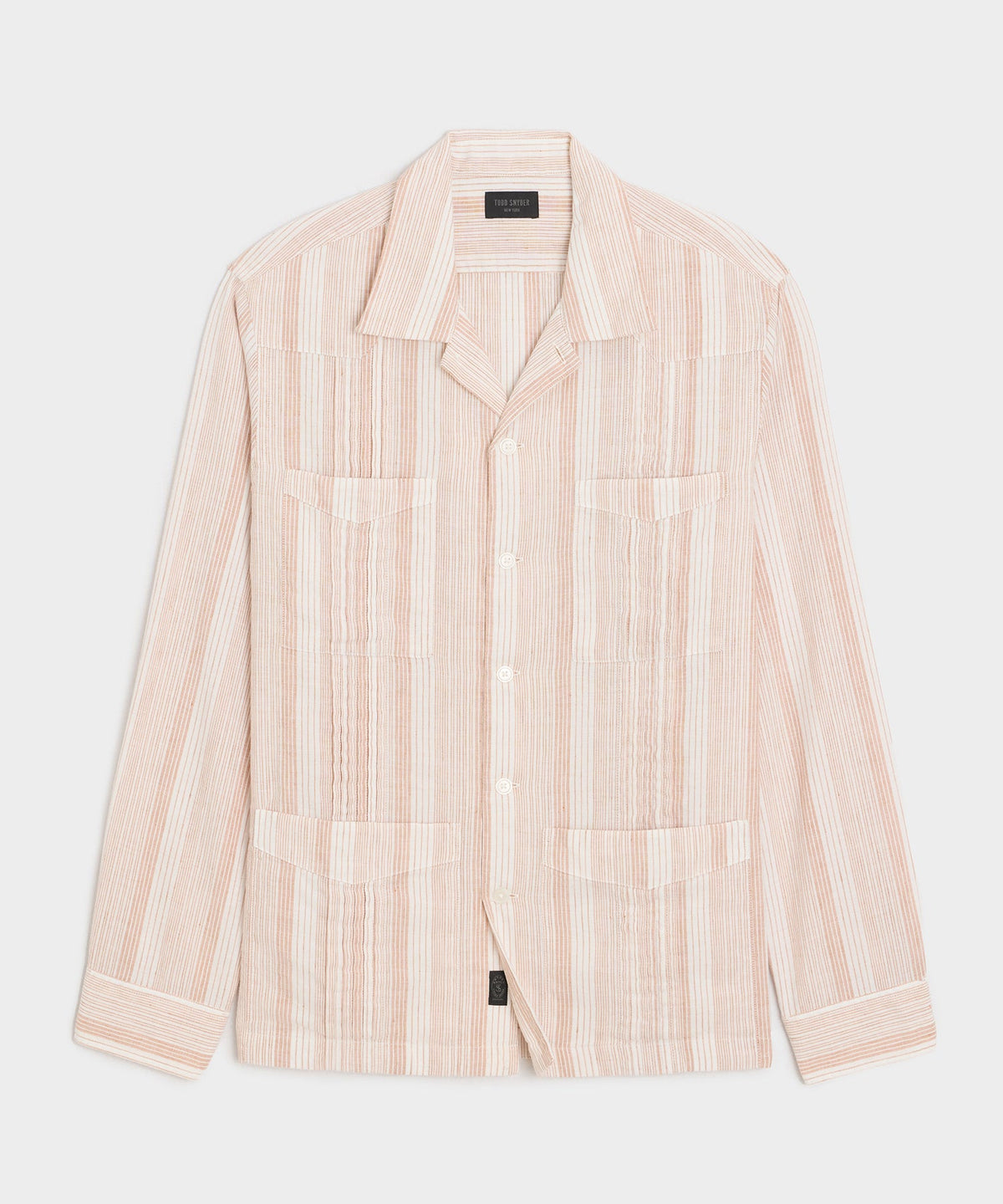 Todd Snyder Cotton-Linen Guayabera Shirt - Harvest