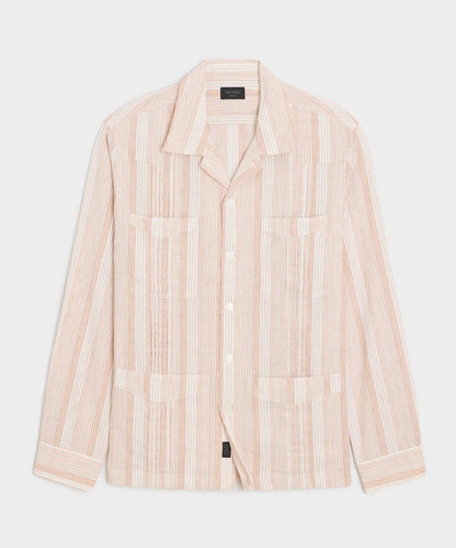 Todd Snyder Cotton-Linen Guayabera Shirt - Harvest