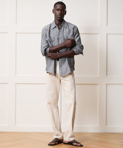 Todd Snyder Linen Western Shirt - Black