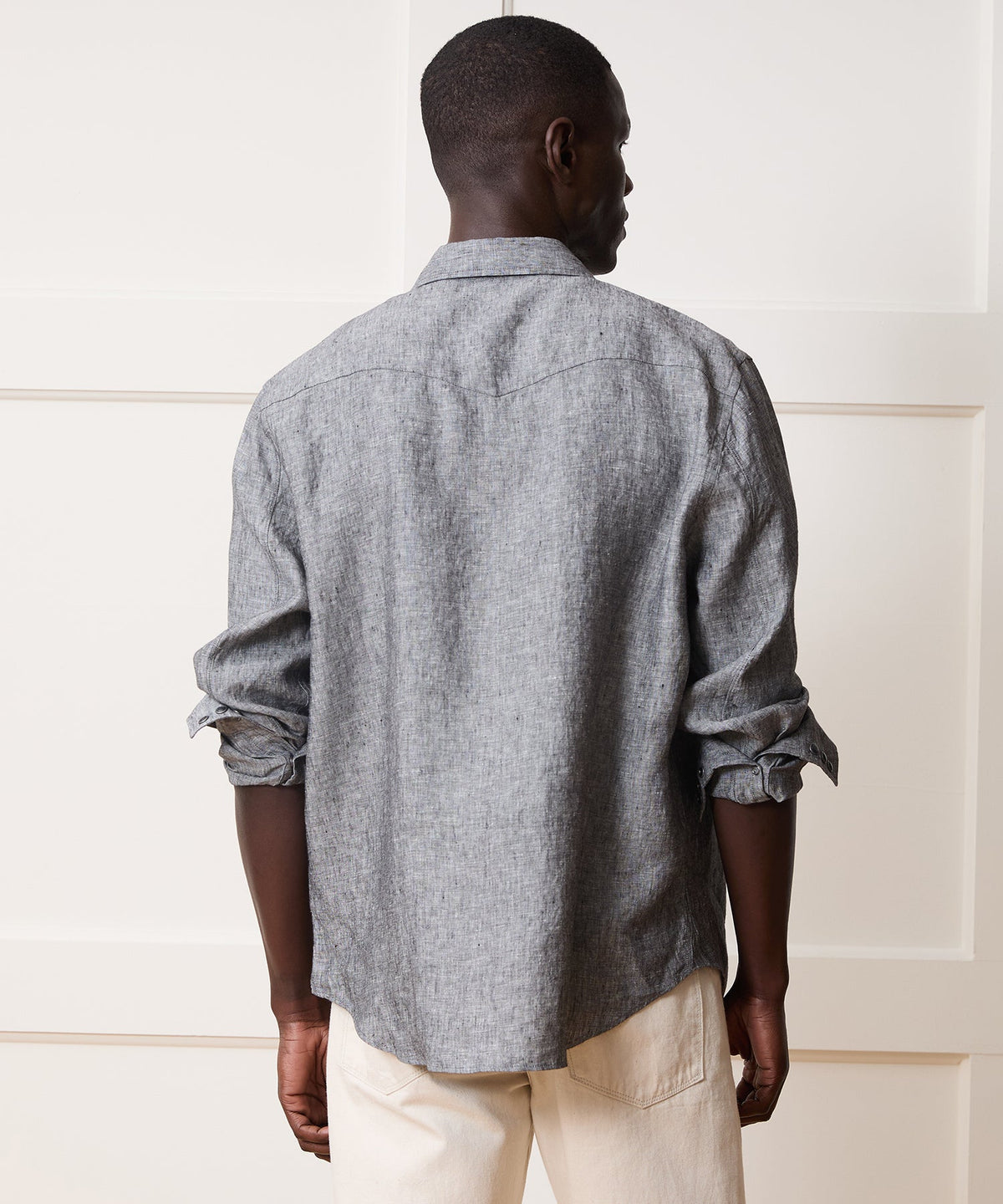 Todd Snyder Linen Western Shirt - Black
