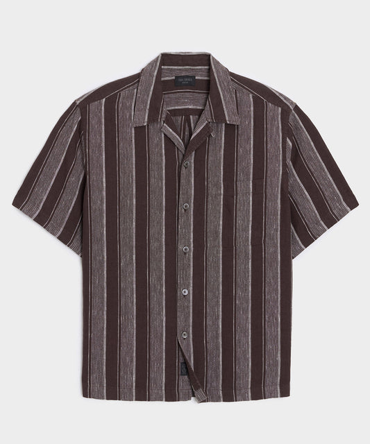 Todd Snyder Linen Capri Shirt - Plum
