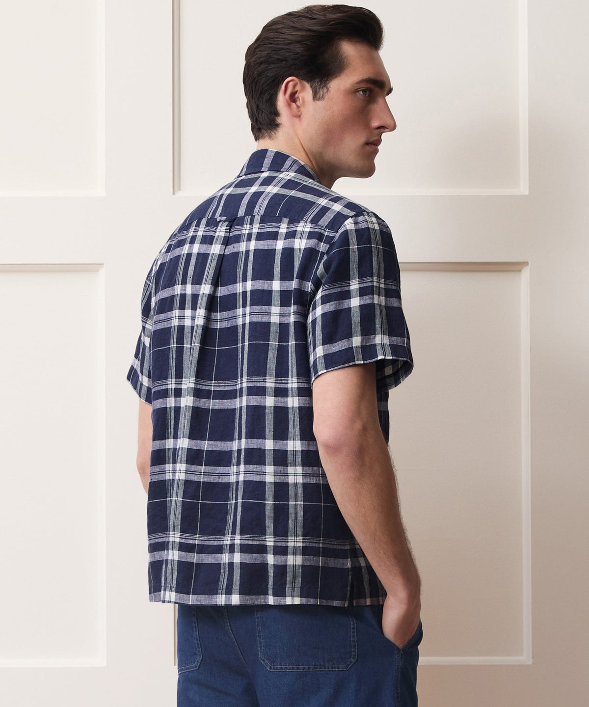 Todd Snyder Linen Capri Shirt - Navy
