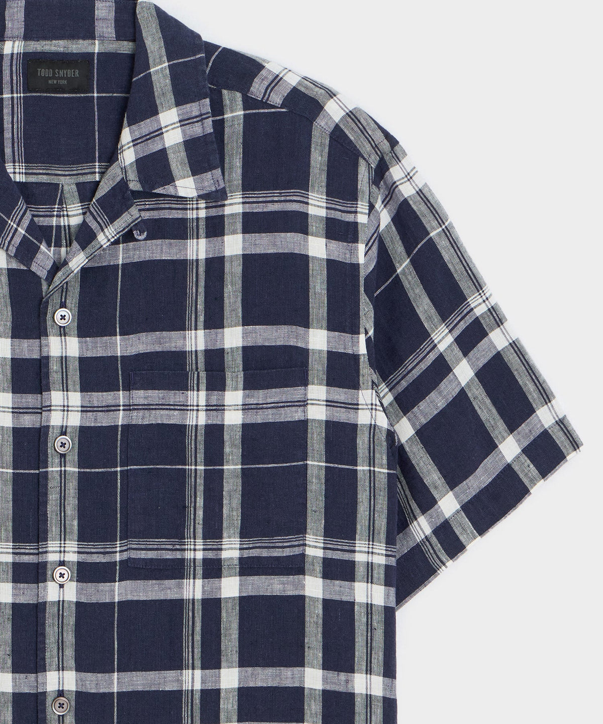 Todd Snyder Linen Capri Shirt - Navy