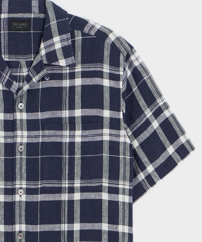 Todd Snyder Linen Capri Shirt - Navy
