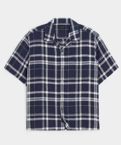 Todd Snyder Linen Capri Shirt - Navy