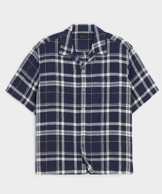Todd Snyder Linen Capri Shirt - Navy