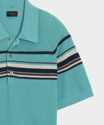 Todd Snyder Clemente Sweater Polo - Blue Ridge