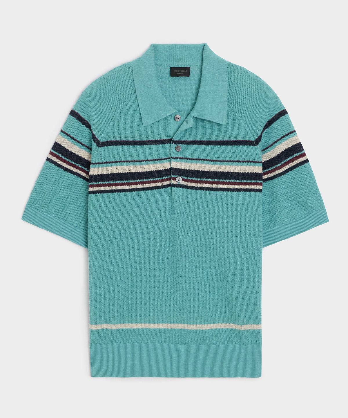 Todd Snyder Clemente Sweater Polo - Blue Ridge
