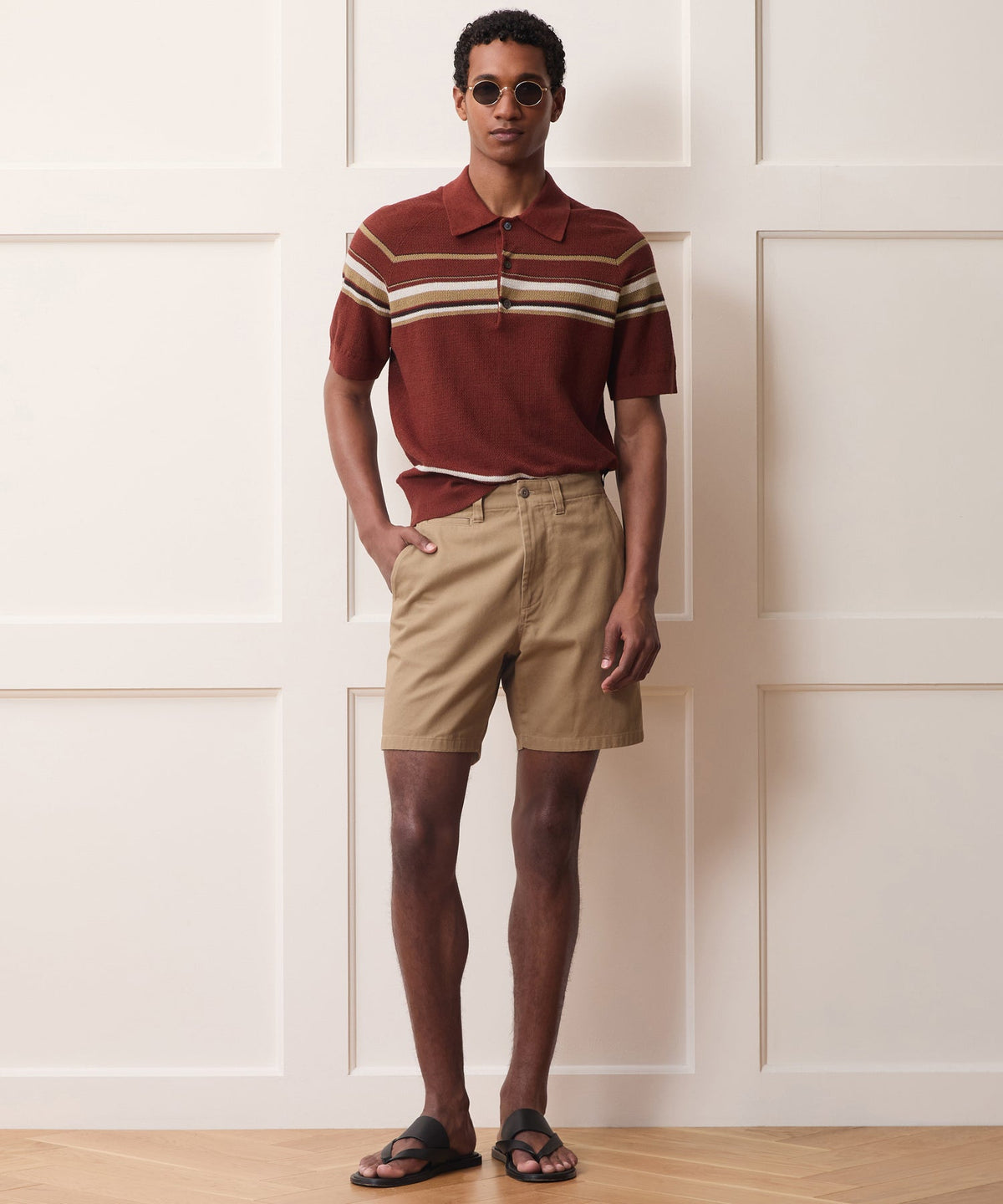 Todd Snyder Clemente Sweater Polo - Foundry Red