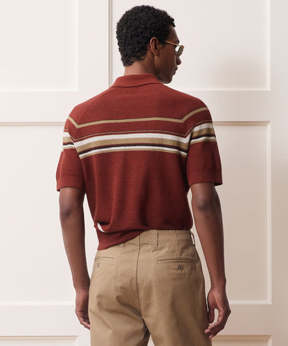 Todd Snyder Clemente Sweater Polo - Foundry Red