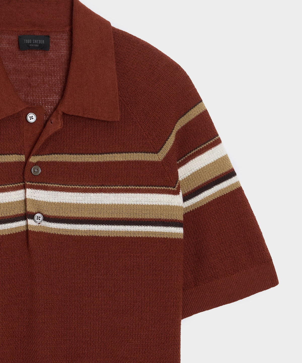 Todd Snyder Clemente Sweater Polo - Foundry Red