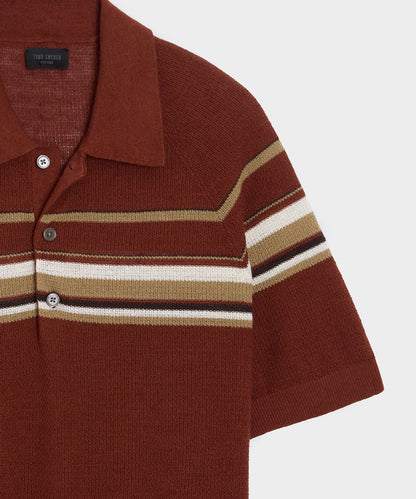 Todd Snyder Clemente Sweater Polo - Foundry Red