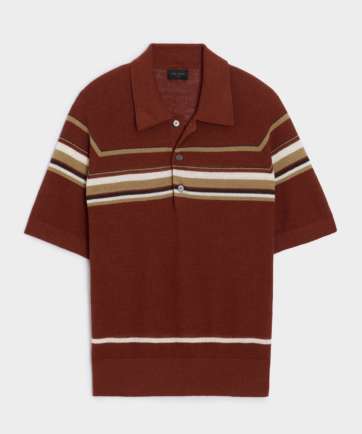 Todd Snyder Clemente Sweater Polo - Foundry Red