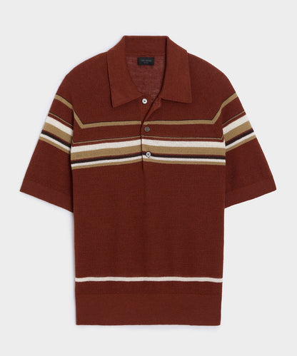 Todd Snyder Clemente Sweater Polo - Foundry Red