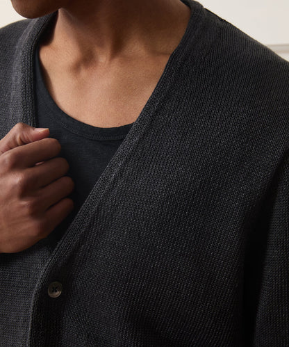 Todd Snyder Linen Cardigan - Black