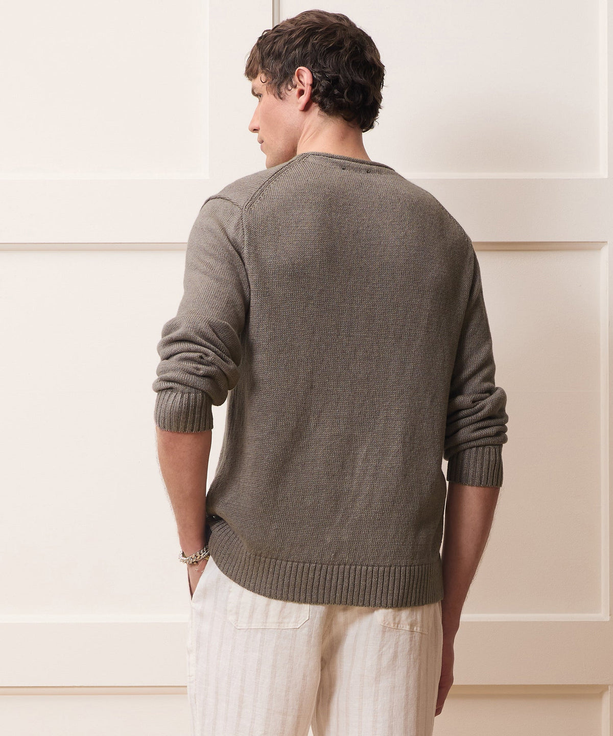 Todd Snyder Linen Cardigan - Weathered Timber
