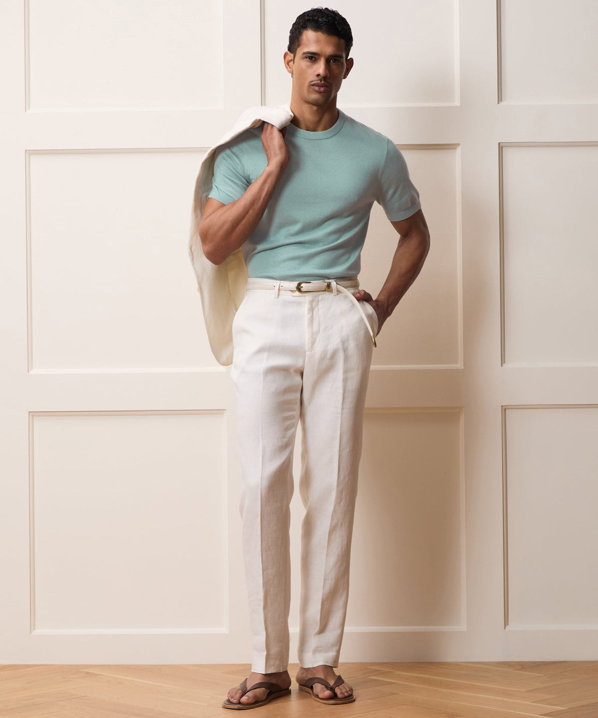Todd Snyder Silk-Cashmere Sweater Tee - River Mist
