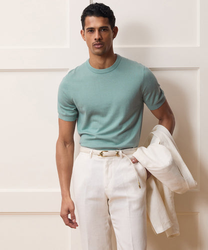 Todd Snyder Silk-Cashmere Sweater Tee - River Mist