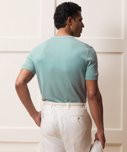 Todd Snyder Silk-Cashmere Sweater Tee - River Mist