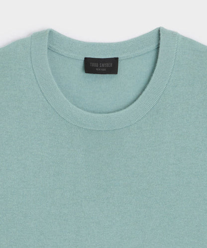 Todd Snyder Silk-Cashmere Sweater Tee - River Mist
