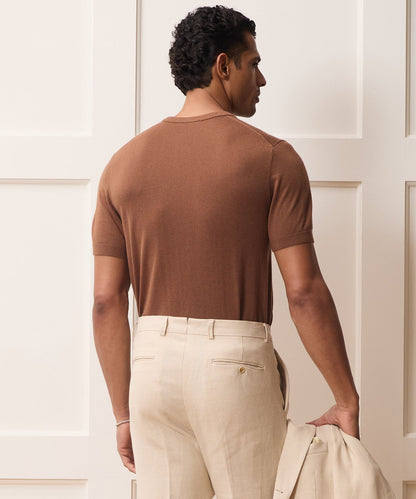 Todd Snyder Silk-Cashmere Sweater Tee - Weathered Oak