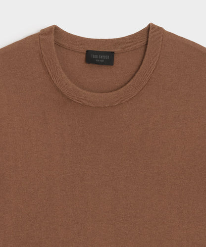 Todd Snyder Silk-Cashmere Sweater Tee - Weathered Oak