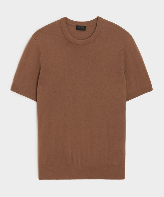 Todd Snyder Silk-Cashmere Sweater Tee - Weathered Oak