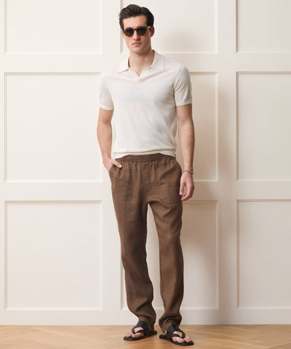 Todd Snyder Silk-Cashmere Montauk Sweater Polo - Bisque